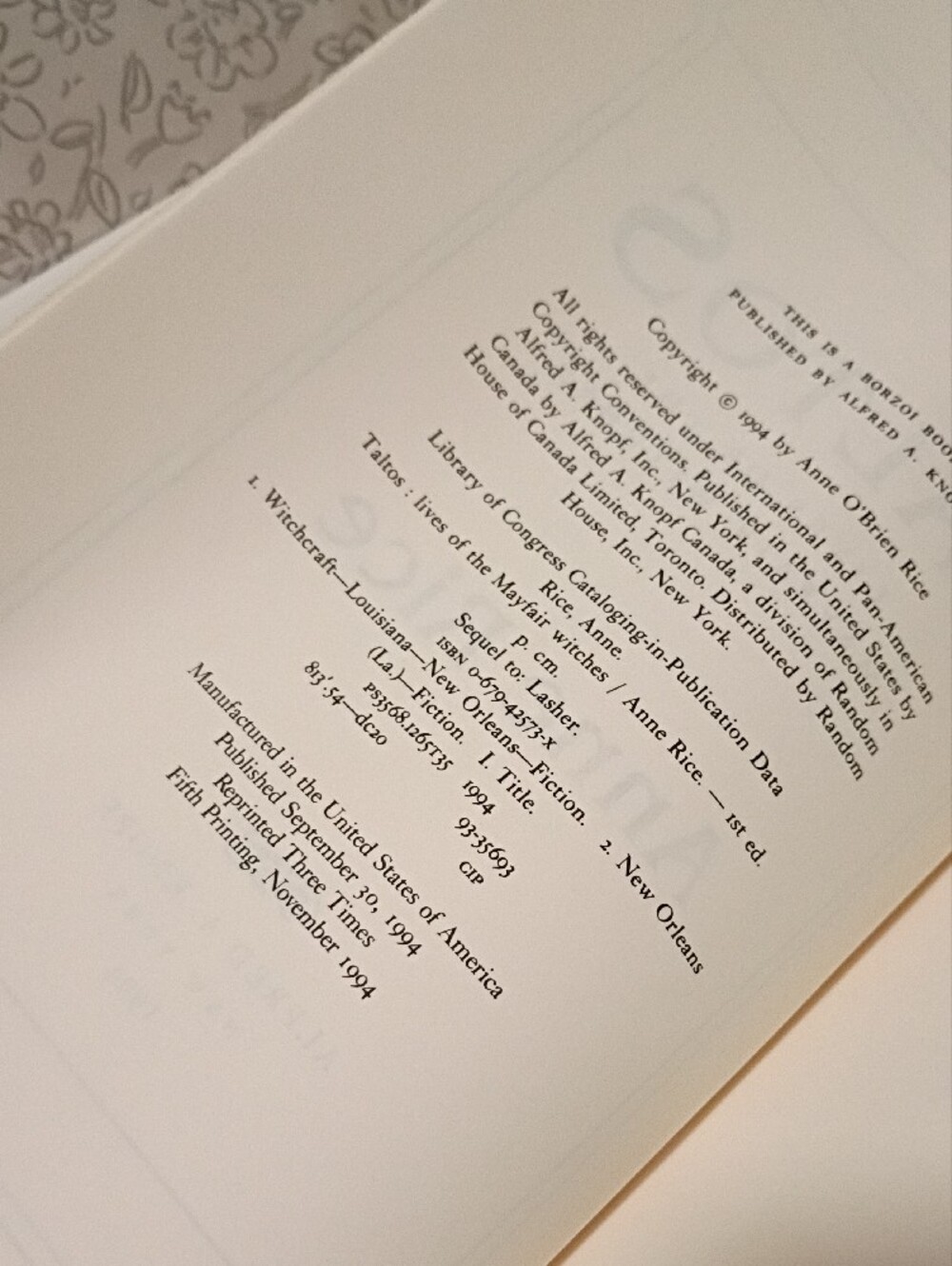 Taltos By Anne Rice - Picture 5 of 5